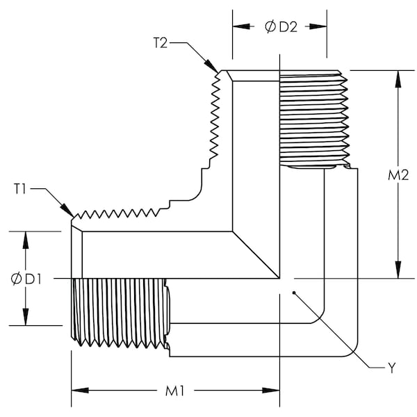 90° Male Pipe Elbow Stainless Steel